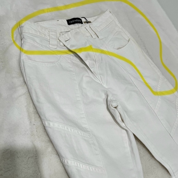NWTD Retrofete Size 27 Taylor Jeans in White MSRP $345 - Picture 6 of 15